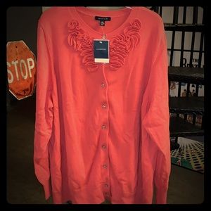 Land’s End women’s 3X coral cardigan sweater
